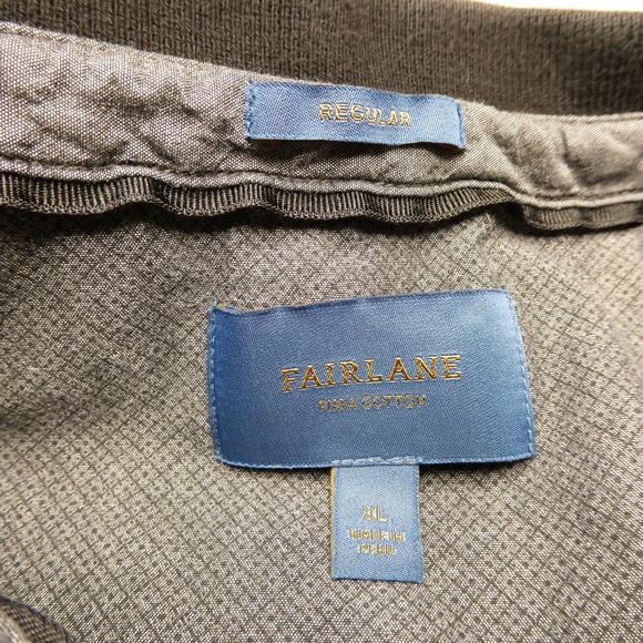 Fairlane‎ Vima Cotton Polo Shirt Mens XL Black Short Sleeve Casual Golf - Picture 2 of 7